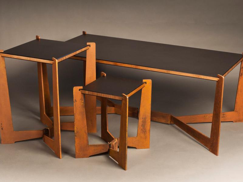 Equipoise Steel Bamboo Tables