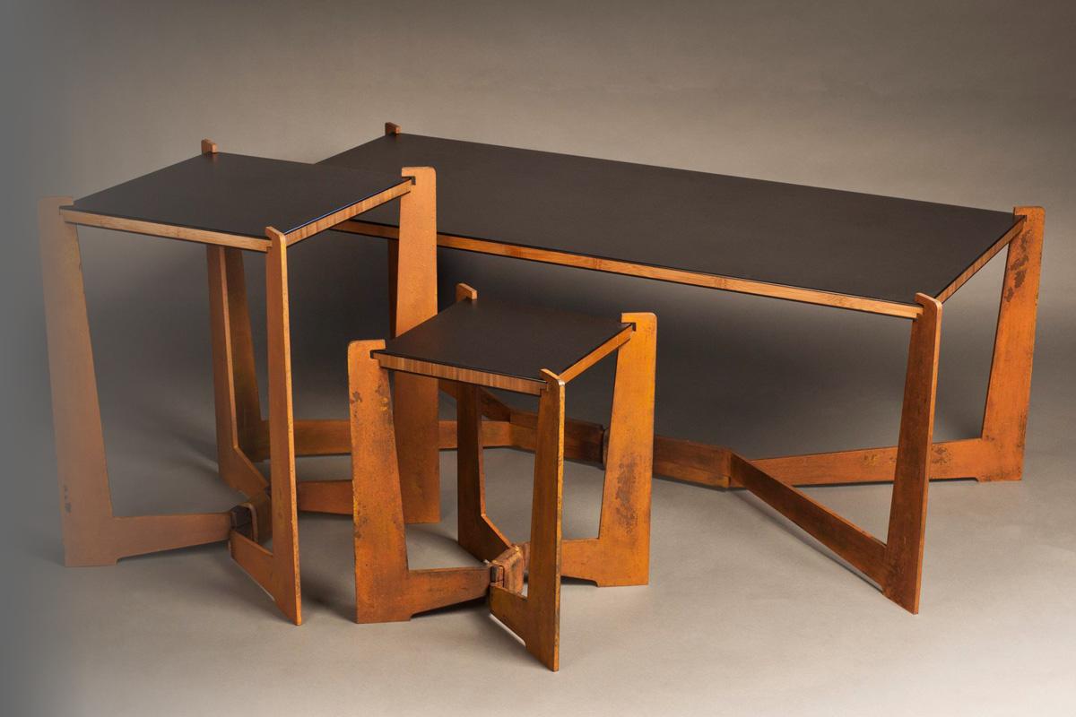 Equipoise Steel Bamboo Tables